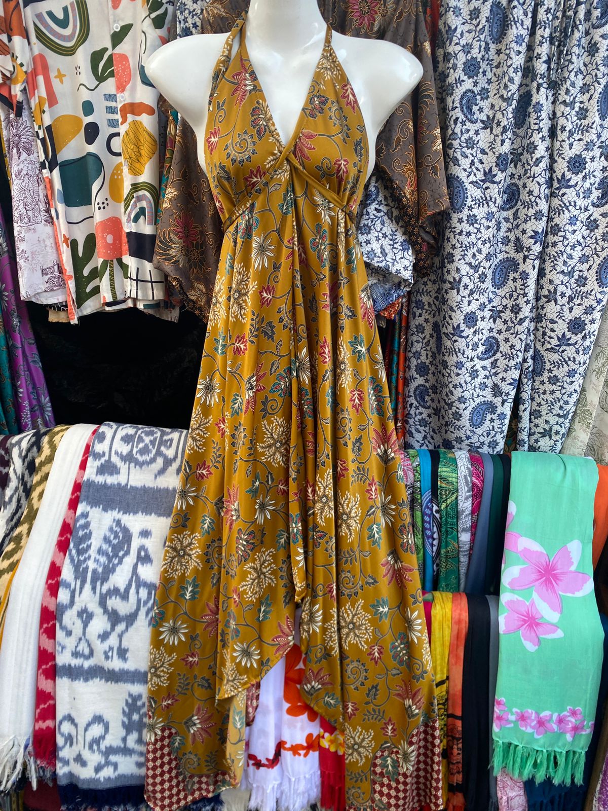 Dress — Deep Wine / Plum Motif