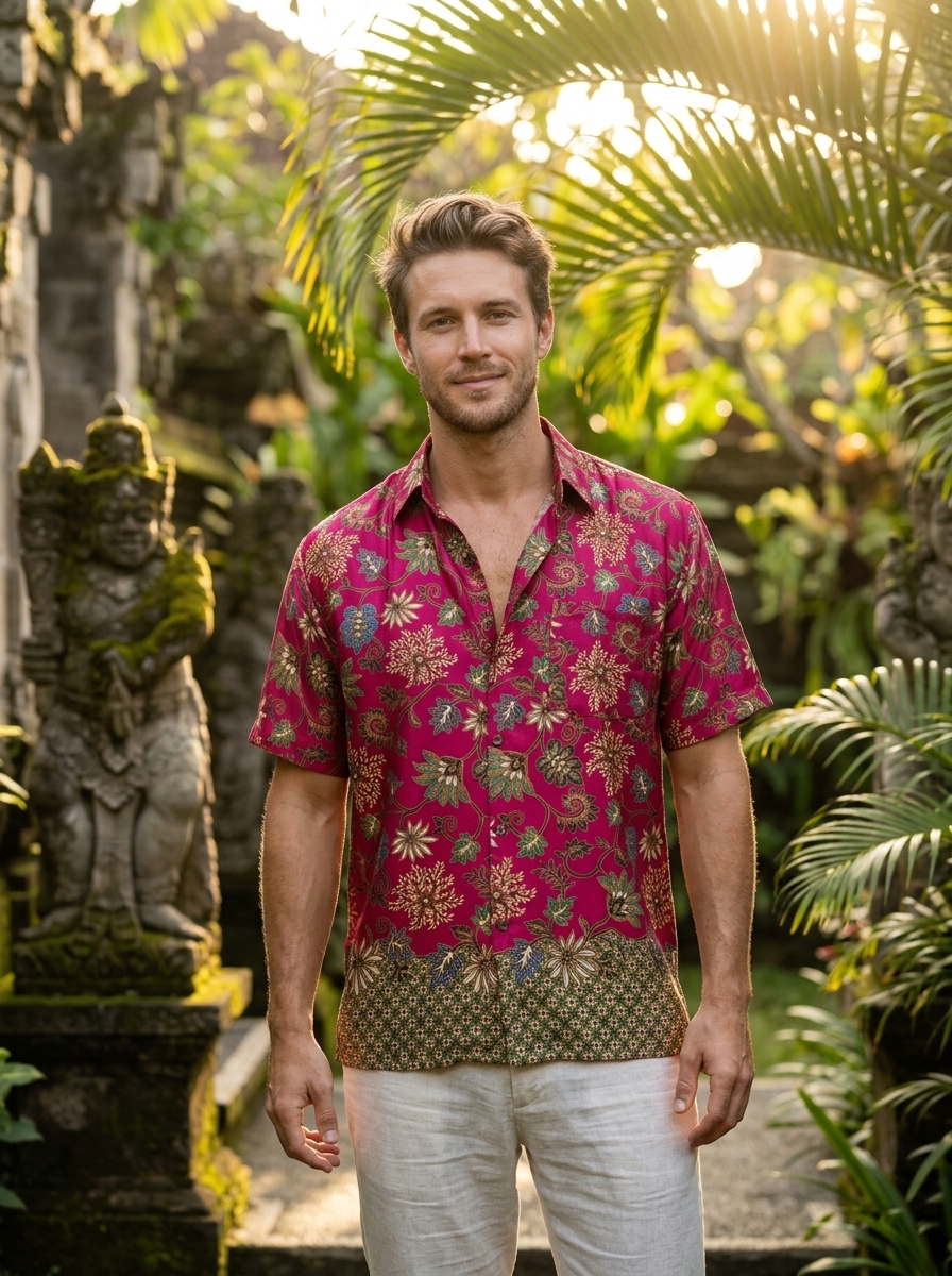 Men's Shirt — Emerald / Forest Green